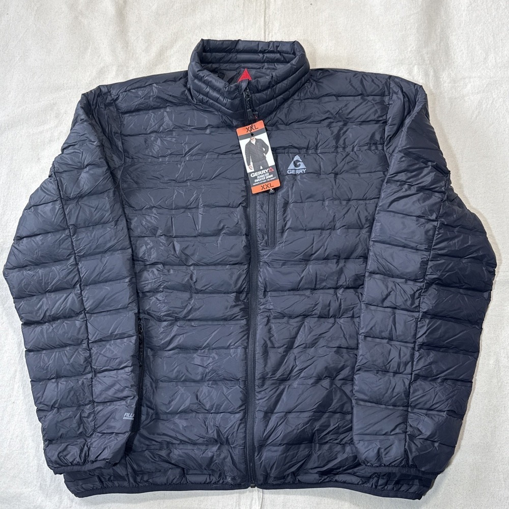 Gerry Puffer Fillpower 650 Down Jacket Men's Sz XXL 2XLBlue Gray Packable NWT